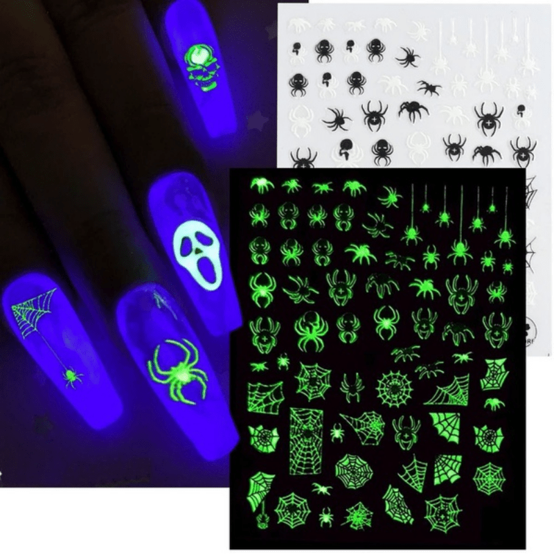 Glow in the Dark Halloween Nail Art Stickers