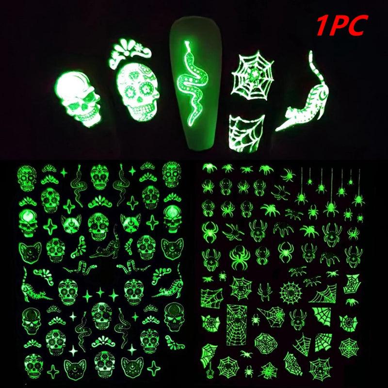 Glow in the Dark Halloween Nail Art Stickers