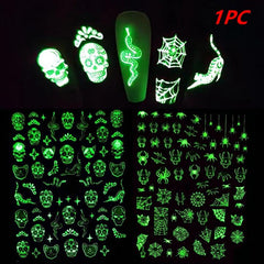 Glow in the Dark Halloween Nail Art Stickers