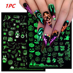 Glow in the Dark Halloween Nail Art Stickers