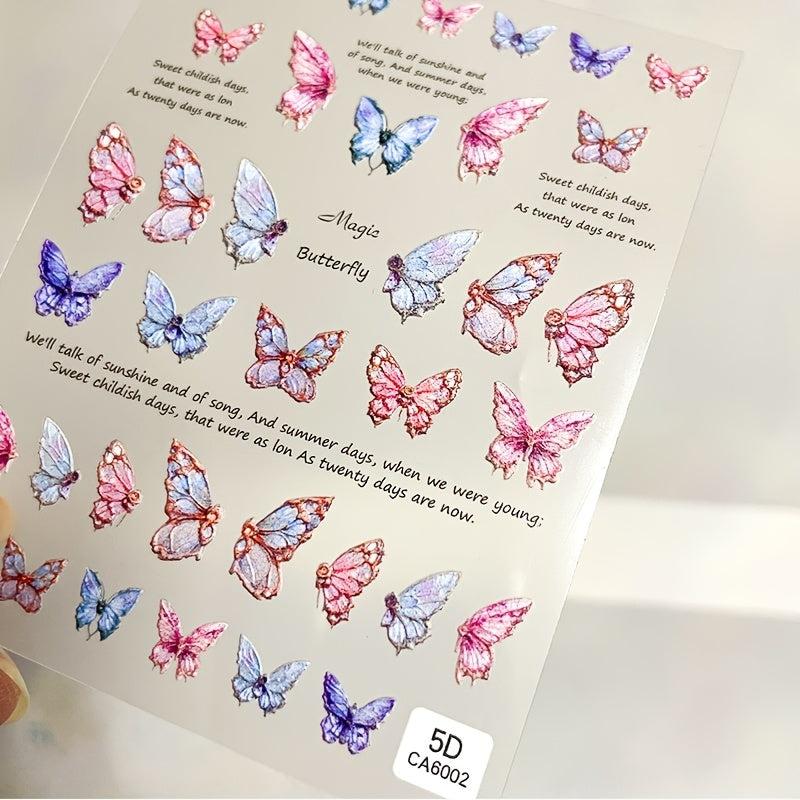 Butterfly Nail Stickers for DIY Manicures