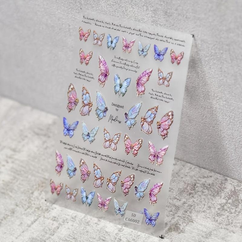 Butterfly Nail Stickers for DIY Manicures