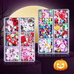 Christmas Nail Art Decoration Kit Candy Flower Pattern Nail Art Slice