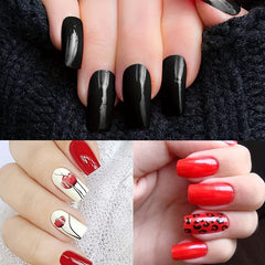 500PCS Half Cover Nails Tips Lady French Style Acrylic Artificial Tip Manicure