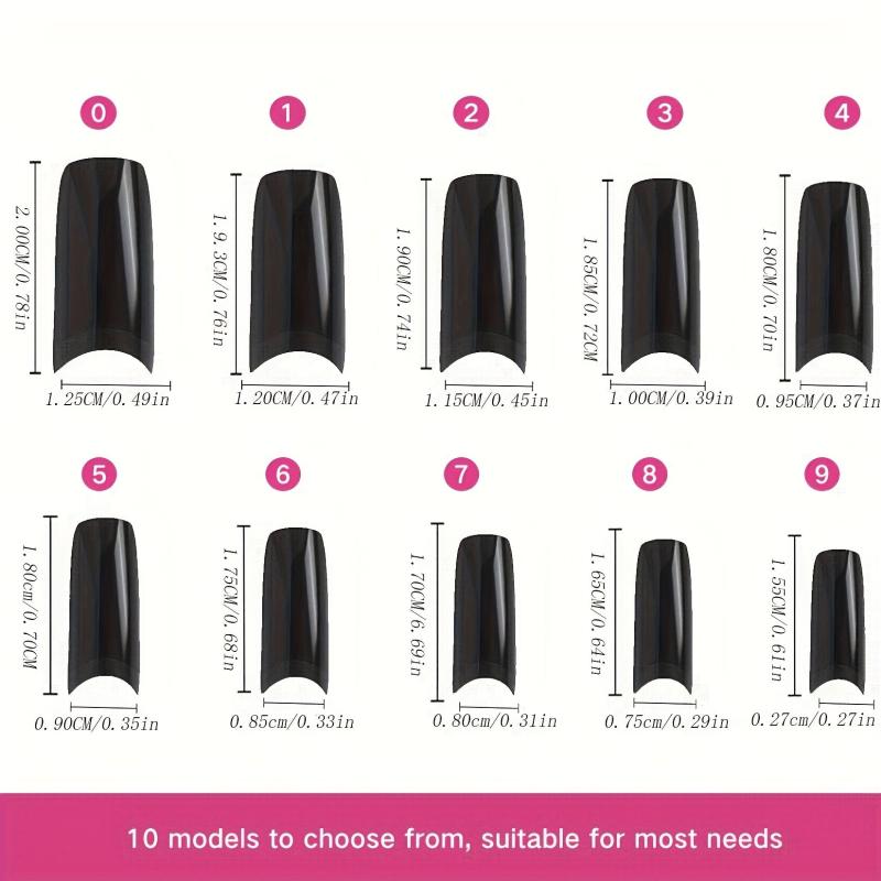 500PCS Half Cover Nails Tips Lady French Style Acrylic Artificial Tip Manicure