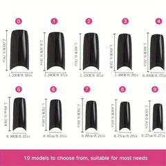500PCS Half Cover Nails Tips Lady French Style Acrylic Artificial Tip Manicure
