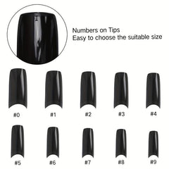 500PCS Half Cover Nails Tips Lady French Style Acrylic Artificial Tip Manicure
