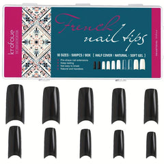 500PCS Half Cover Nails Tips Lady French Style Acrylic Artificial Tip Manicure