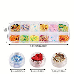 41 pcs Nail Art Set with Rhinestones and Foil Gems for Sparkling Nails