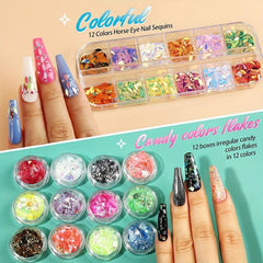41 pcs Nail Art Set with Rhinestones and Foil Gems for Sparkling Nails