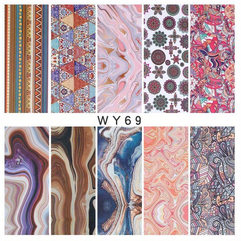 Y2K Nail Art Stickers Glitter Stars Flowers Animals DIY Nails