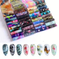 Y2K Nail Art Stickers Glitter Stars Flowers Animals DIY Nails