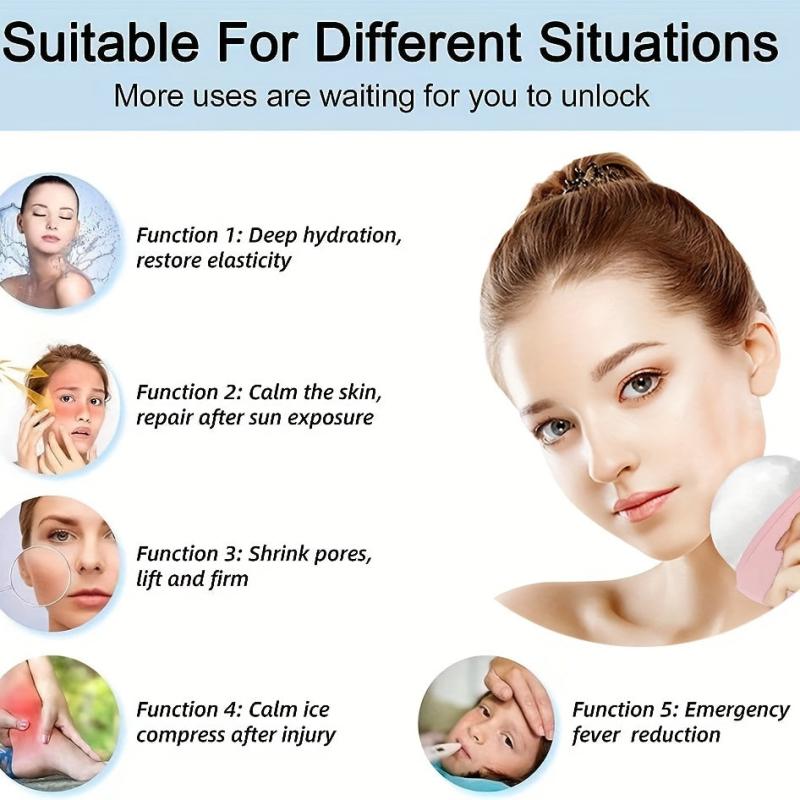 Silicone Ice Face Roller & Gua Sha Board Beauty Tools