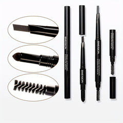 Long Lasting Styling Brow Pencil with Spiral Brush Sponge Head Eyebrow Makeup