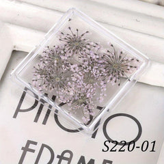 Mixed Shape 3D Dried Flower Nail Art Charms