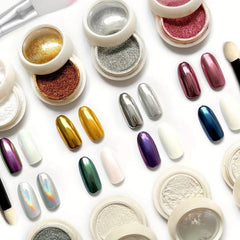 Chrome Nail Powder Holographic Glitter - 8pcs Set