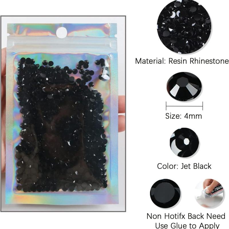 2500PCS 4mm Jelly Rhinestone AB Non Hotfix Resin Rhinestone Bling