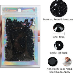 2500PCS 4mm Jelly Rhinestone AB Non Hotfix Resin Rhinestone Bling