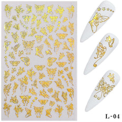 3D Flower Nail Sticker Lace Butterfly Nail Art Accessories