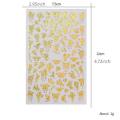 3D Flower Nail Sticker Lace Butterfly Nail Art Accessories