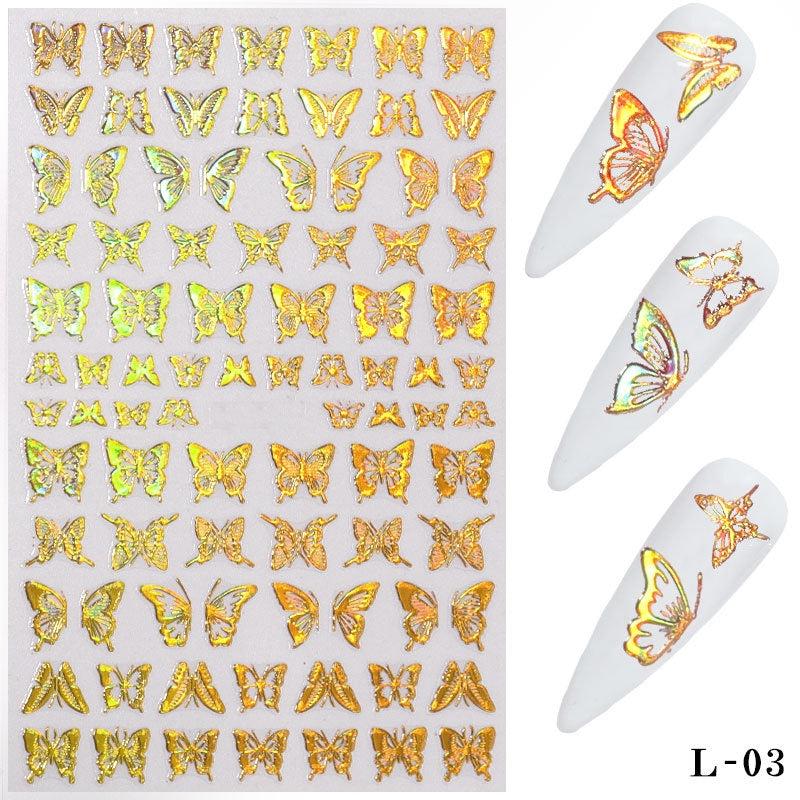 3D Flower Nail Sticker Lace Butterfly Nail Art Accessories
