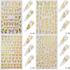 3D Flower Nail Sticker Lace Butterfly Nail Art Accessories