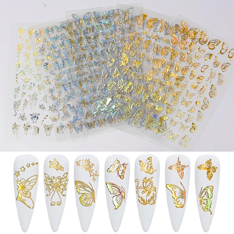 3D Flower Nail Sticker Lace Butterfly Nail Art Accessories
