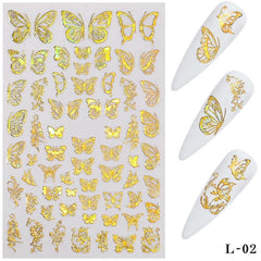 3D Flower Nail Sticker Lace Butterfly Nail Art Accessories