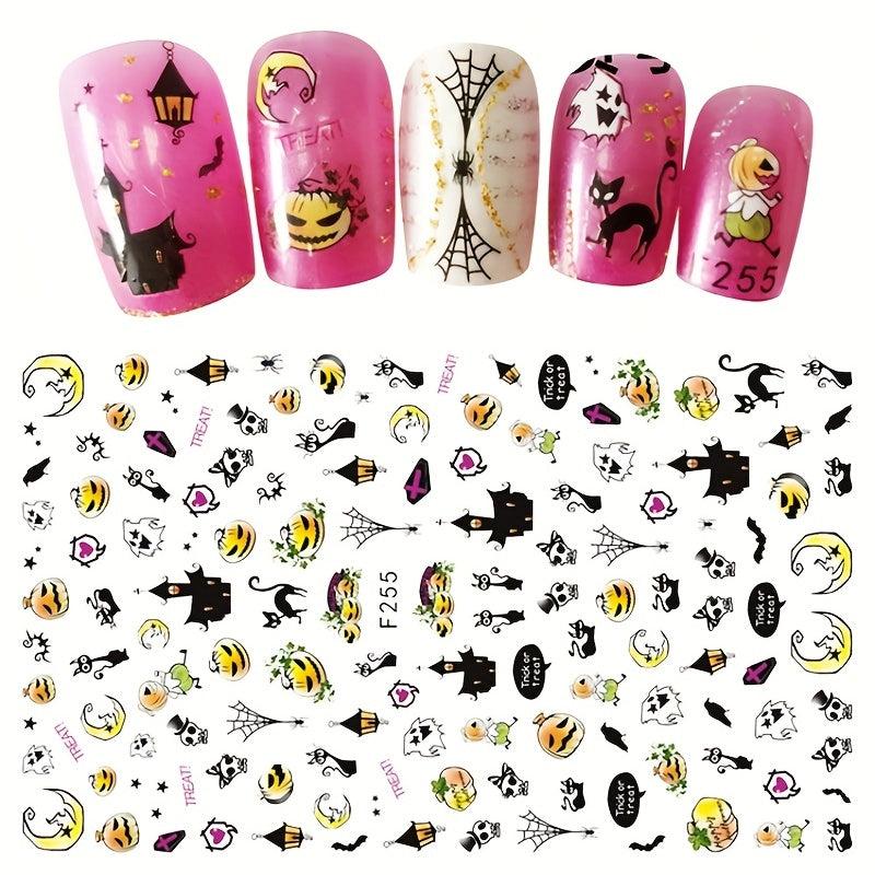 16 Sheets Holiday Nail Stickers 3D Self Adhesive Seasonal Nail Art Decals