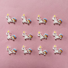 20 pcs Unicorn Nail Art Resin Charms for Gel & Acrylic Nails DIY Crafts
