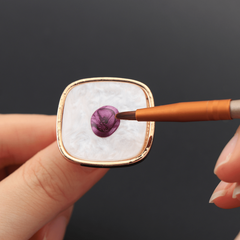 Resin Stone Nail Art Palette Finger Ring False Nails Tips Drawing Mixing DIY