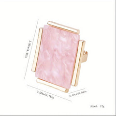 Resin Stone Nail Art Palette Finger Ring False Nails Tips Drawing Mixing DIY