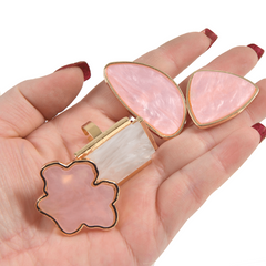 Resin Stone Nail Art Palette Finger Ring False Nails Tips Drawing Mixing DIY