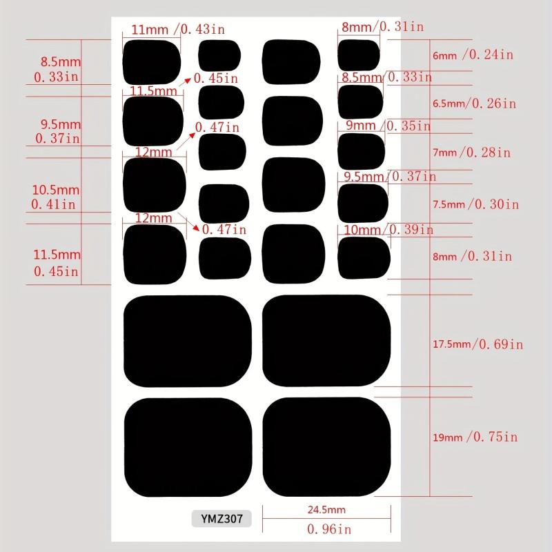 Marble Nail Polish Strips Stickers French Gel Nail Wraps Press On Nails