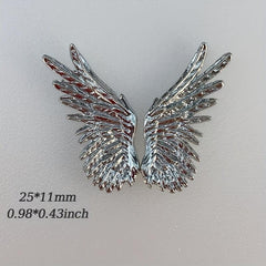 Vintage Gothic Angel Wings Nail Charms Punk Style Nail Studs for Halloween