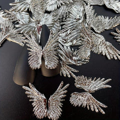 Vintage Gothic Angel Wings Nail Charms Punk Style Nail Studs for Halloween