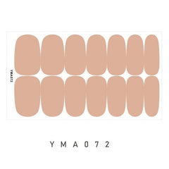 7 Sheets Solid Nail Polish Strips with 4 Pcs Nail File