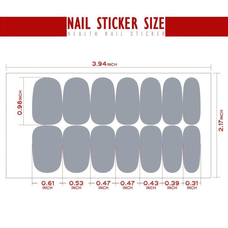 7 Sheets Solid Nail Polish Strips with 4 Pcs Nail File