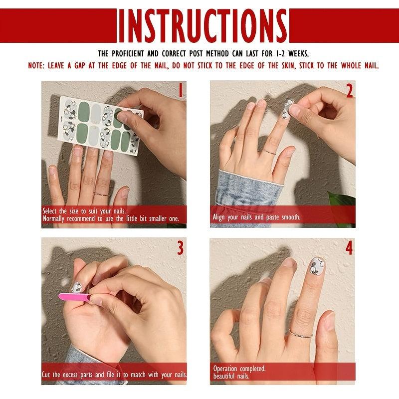 7 Sheets Solid Nail Polish Strips with 4 Pcs Nail File