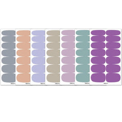 7 Sheets Solid Nail Polish Strips with 4 Pcs Nail File