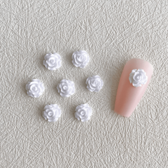 30 Pcs Resin Camellia Nail Ornaments Flower Accessories For DIY Nail Art