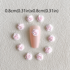 30 Pcs Resin Camellia Nail Ornaments Flower Accessories For DIY Nail Art