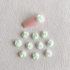 30 Pcs Resin Camellia Nail Ornaments Flower Accessories For DIY Nail Art