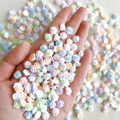 30 Pcs Resin Camellia Nail Ornaments Flower Accessories For DIY Nail Art