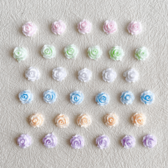 30 Pcs Resin Camellia Nail Ornaments Flower Accessories For DIY Nail Art