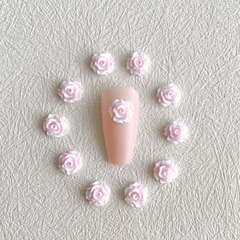 30 Pcs Resin Camellia Nail Ornaments Flower Accessories For DIY Nail Art