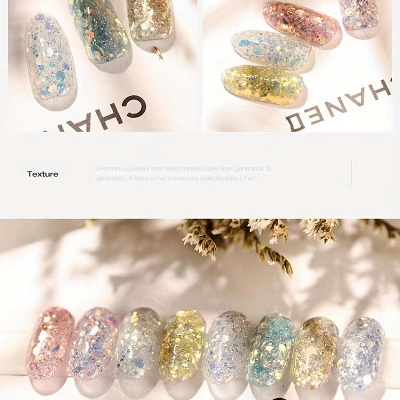 3D Holo Nail Art Glitter Sequins & Stickers Mix for Acrylic Nails