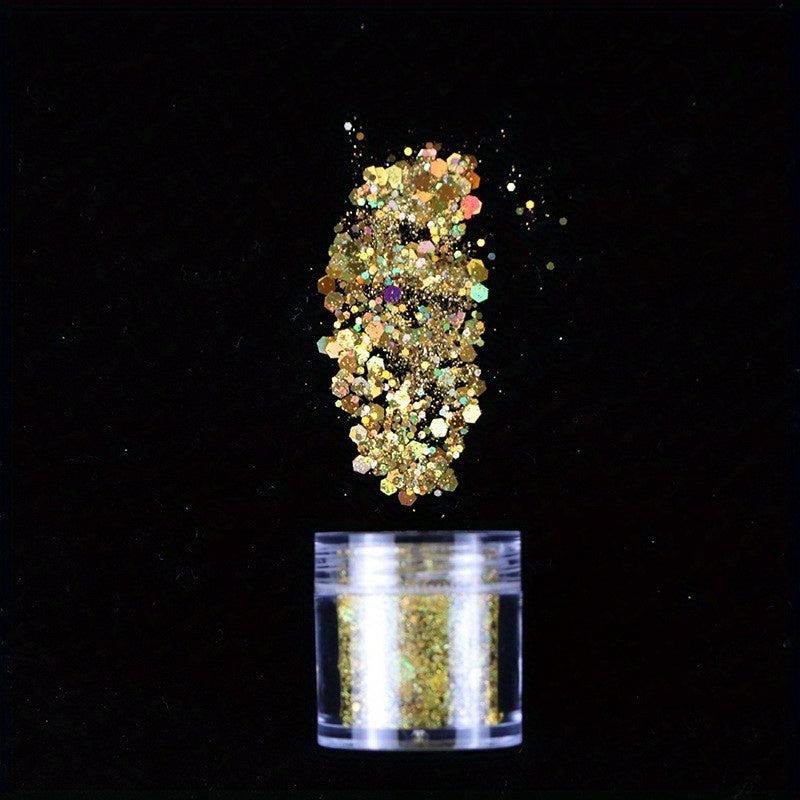 3D Holo Nail Art Glitter Sequins & Stickers Mix for Acrylic Nails