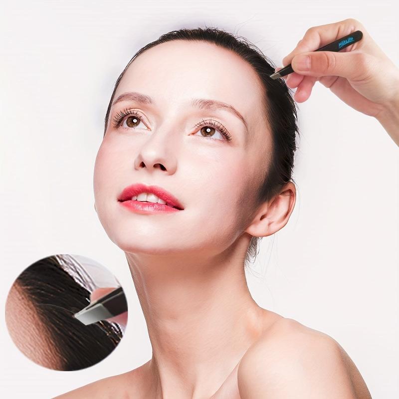 5pcs Precision Tweezers Set for Eyebrow and Facial Hair Removal