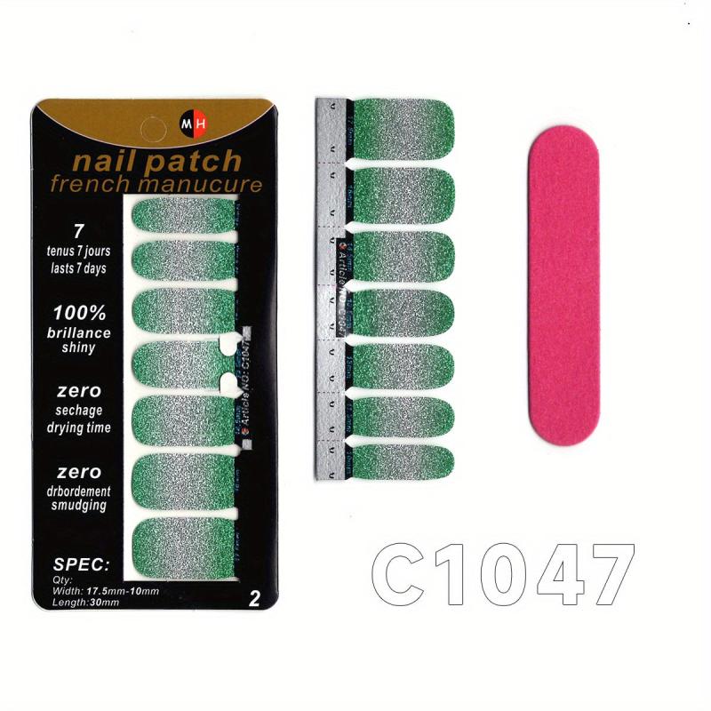 Shining Powder Gradient Nail Sticker Full Cover Nail Stickers Nail Polish